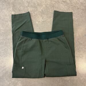 Figs Olive Green Wide Flare Leg Technical Collection Scrub Pants Medium